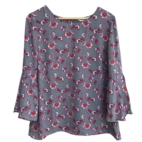 Counterparts Tops - Counterparts Floral Paisley Bell Sleeve Blouse NEW